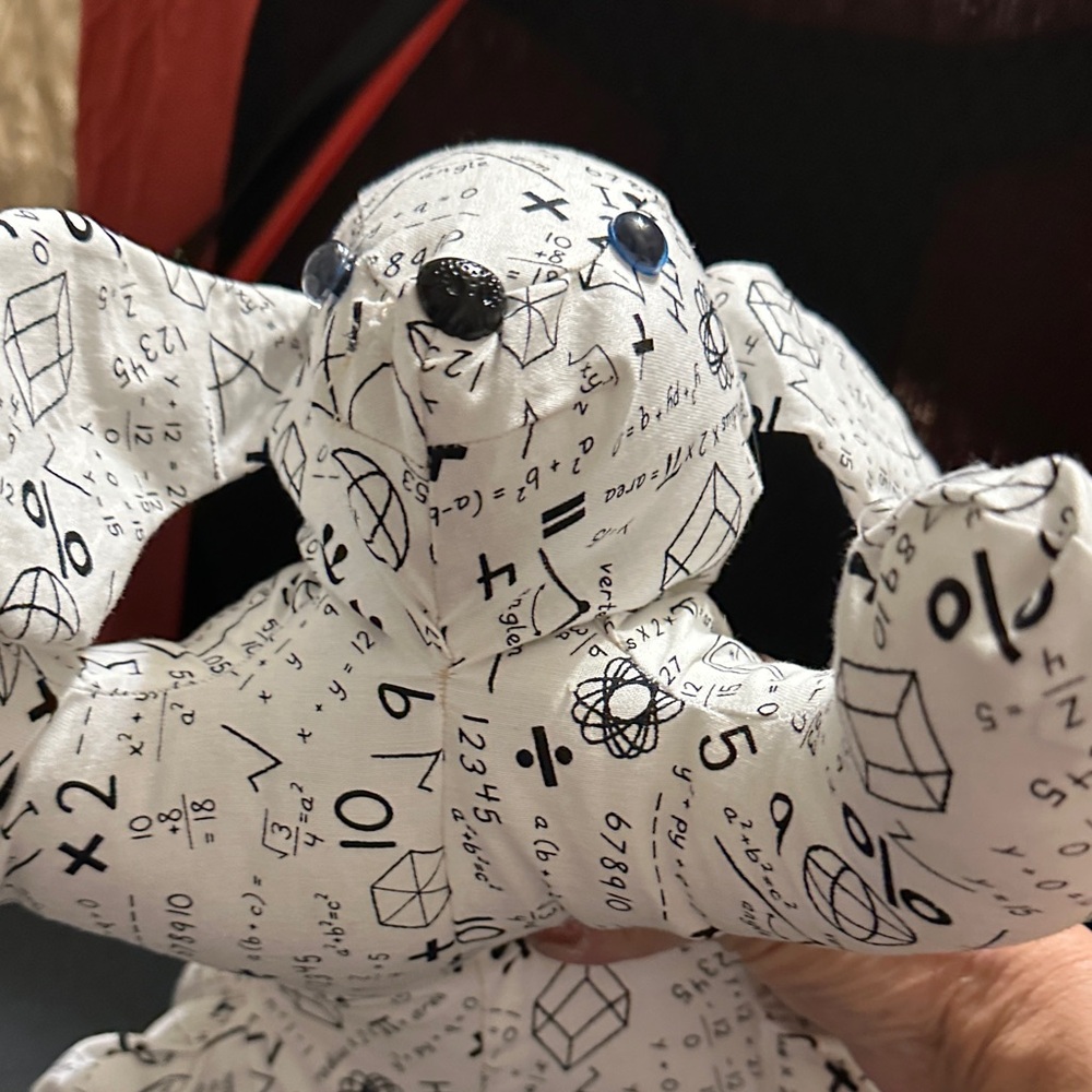 Einstein the Mathematical Dog Plush Toy - Black and White - Picture 5 of 6